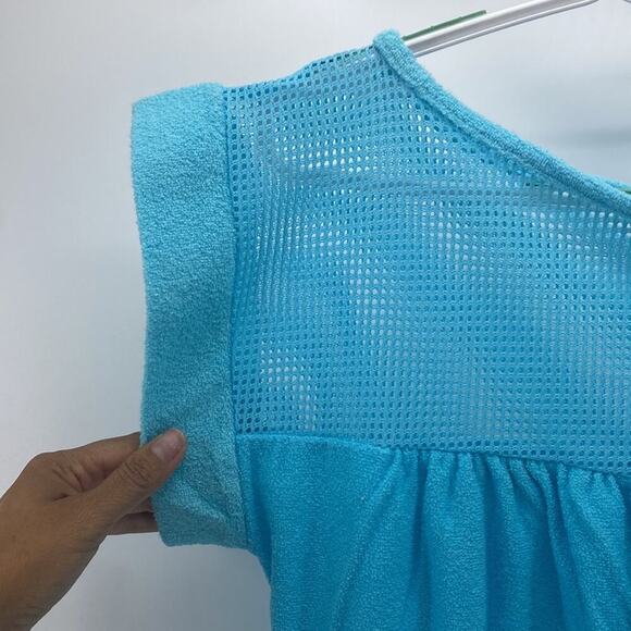 Vintage Terry cloth Swim Coverup house Dress Adrian Roberts 80s 90s oversized - Picture 2 of 7